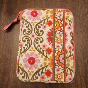 Vera Bradley Pink Orange Floral Quilted Tablet Case